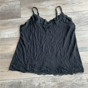 Black Lace Trim Camisole